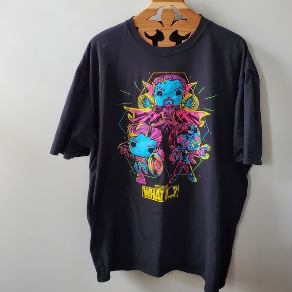 FUNKO POP / MARVEL What If.... Dr. Strange Mens Short Sleeve Shirt - Picture 1 of 4